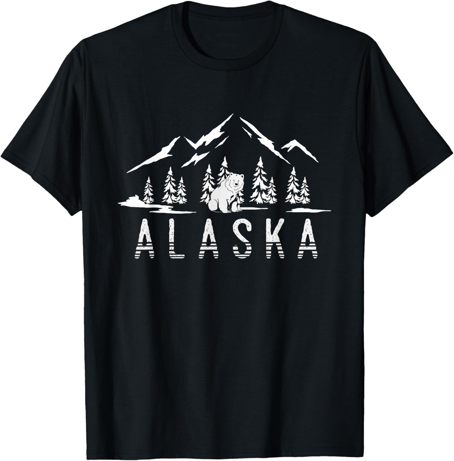 Mountain Wildlife Alaskan Bear Nature Alaska T-Shirt - T-Shirt | Black