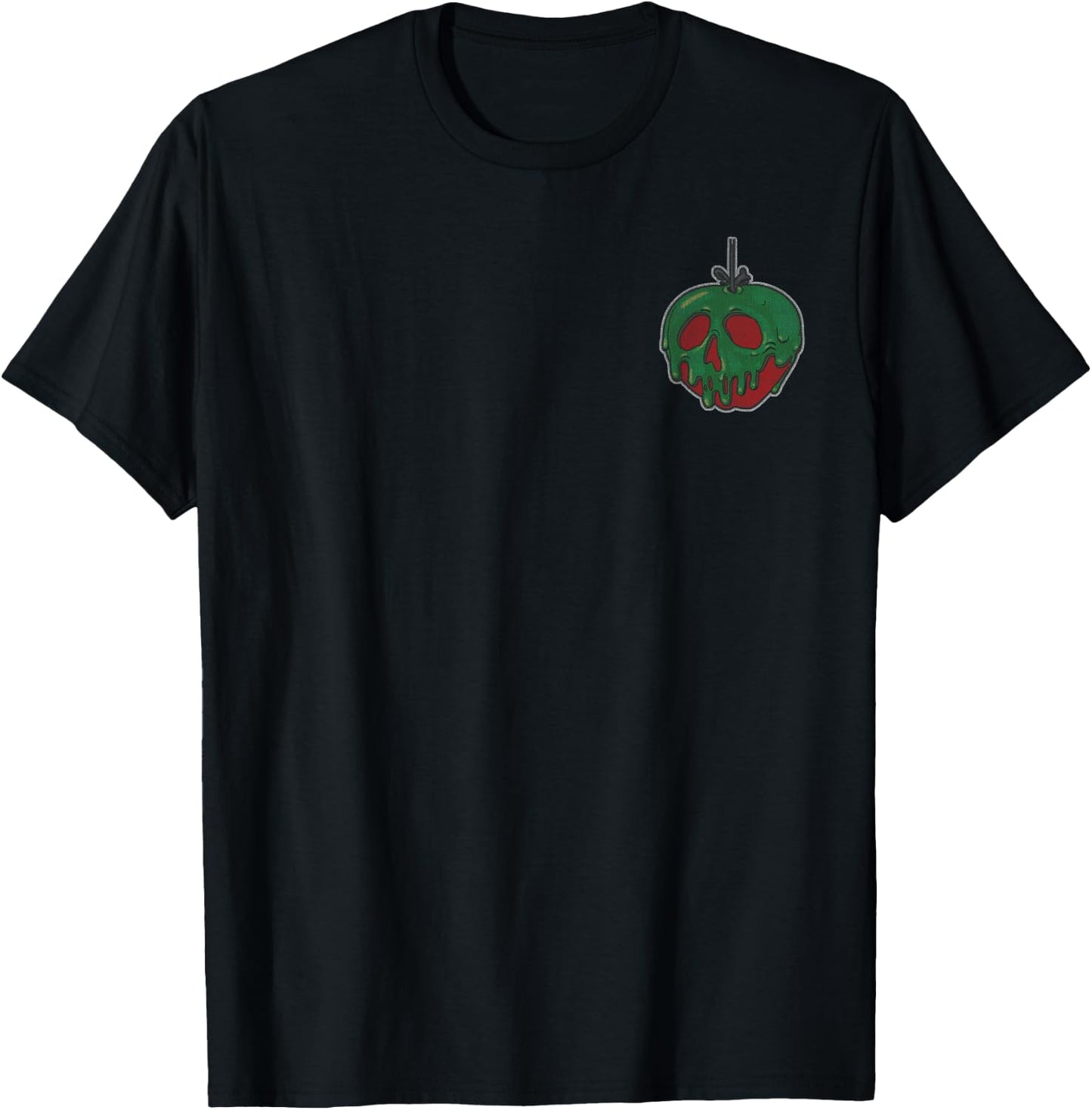 Disney Snow White Evil Queen Apple Pocket Front and Back T-Shirt - T-Shirt | Black