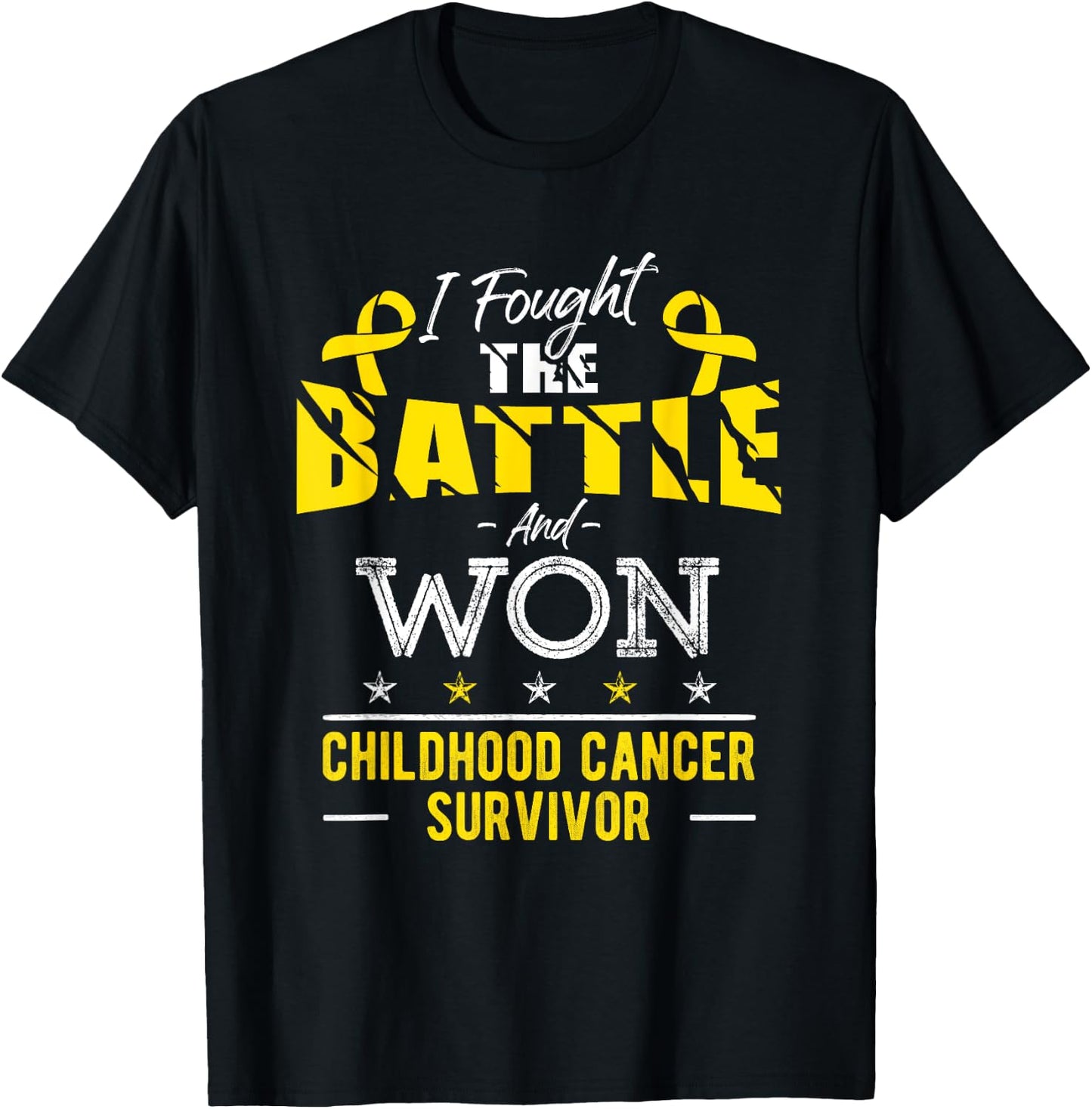 Childhood Cancer Awareness Cancer Survivor Fighter T-Shirt - T-Shirt | Black