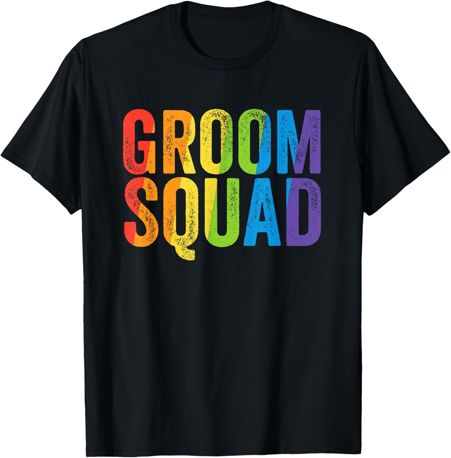 Groom Squad Party LGBT Same Sex Gay Wedding Husband Men T-Shirt - T-Shirt | Black