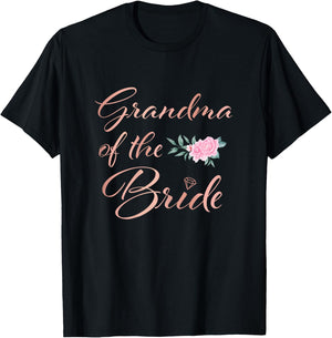 Grandmother of the Bride Grandmother of the Bride Wedding T-Shirt - T-Shirt | Black
