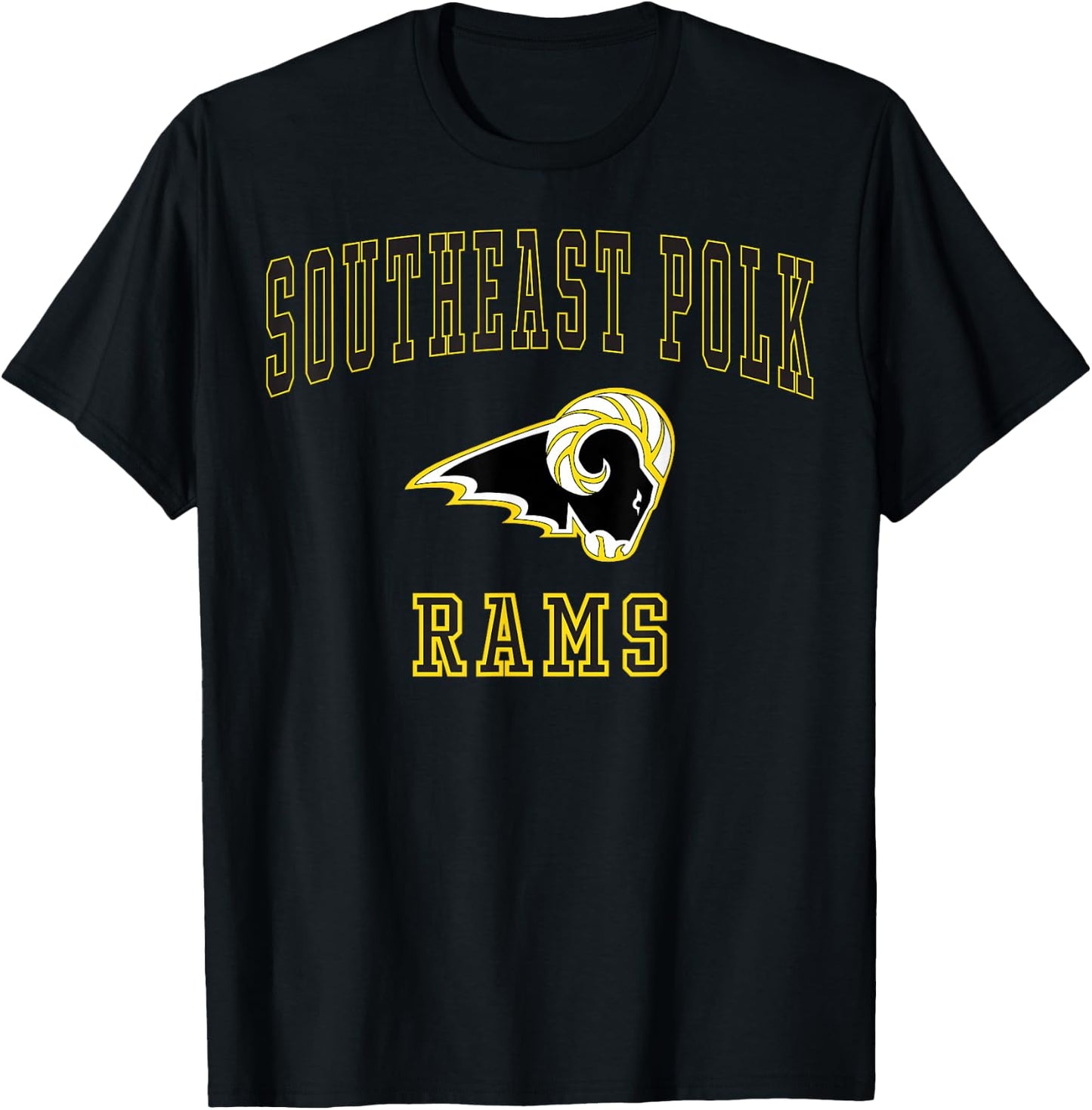 Southeast Polk High School Rams C1 T-Shirt - T-Shirt | Black