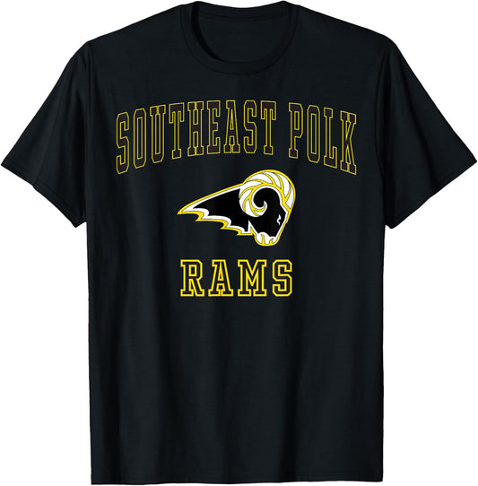Southeast Polk High School Rams C1 T-Shirt - T-Shirt | Black
