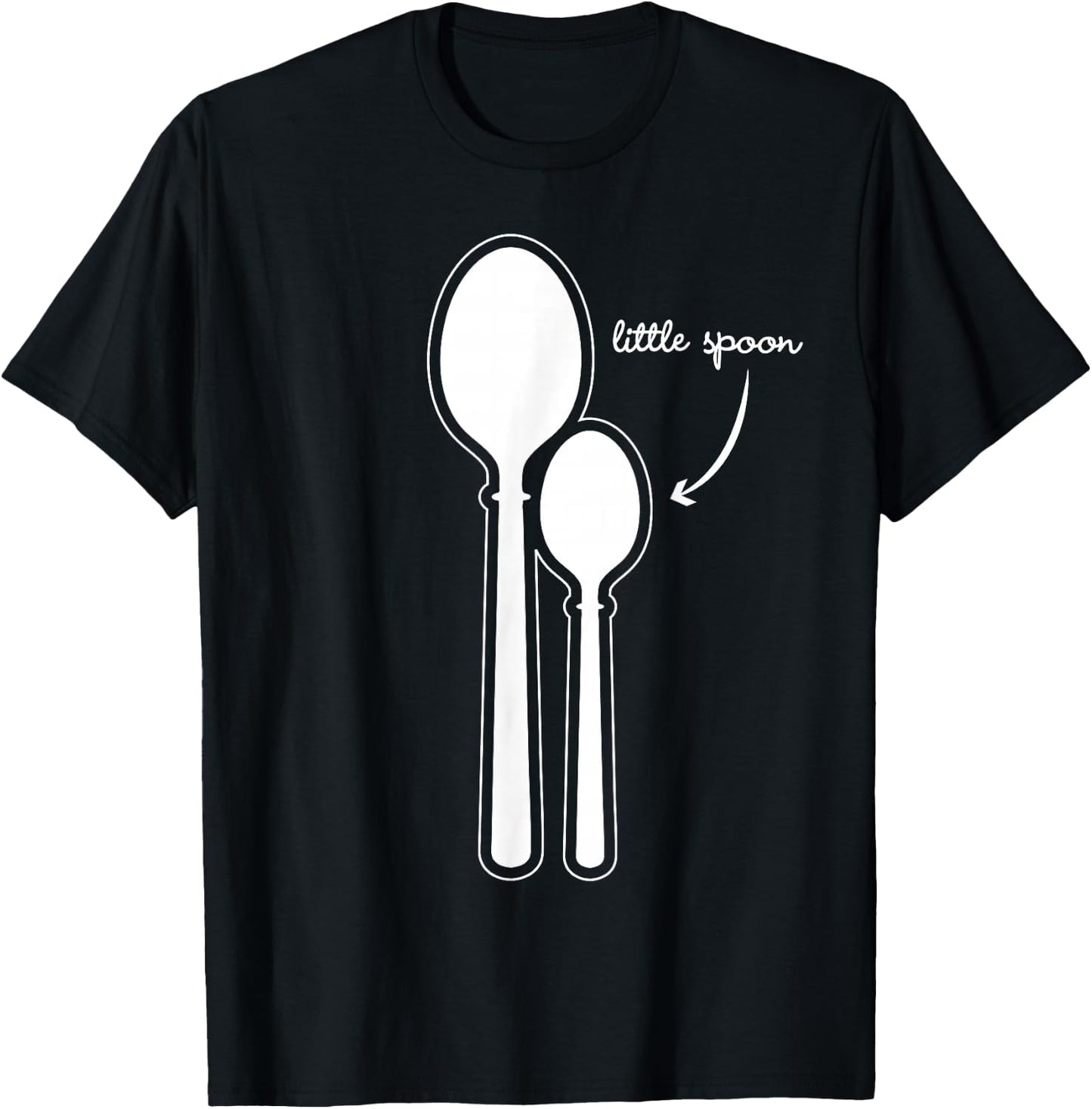 Funny Little Spoon Matching Gift Couples T-Shirt - T-Shirt | Black