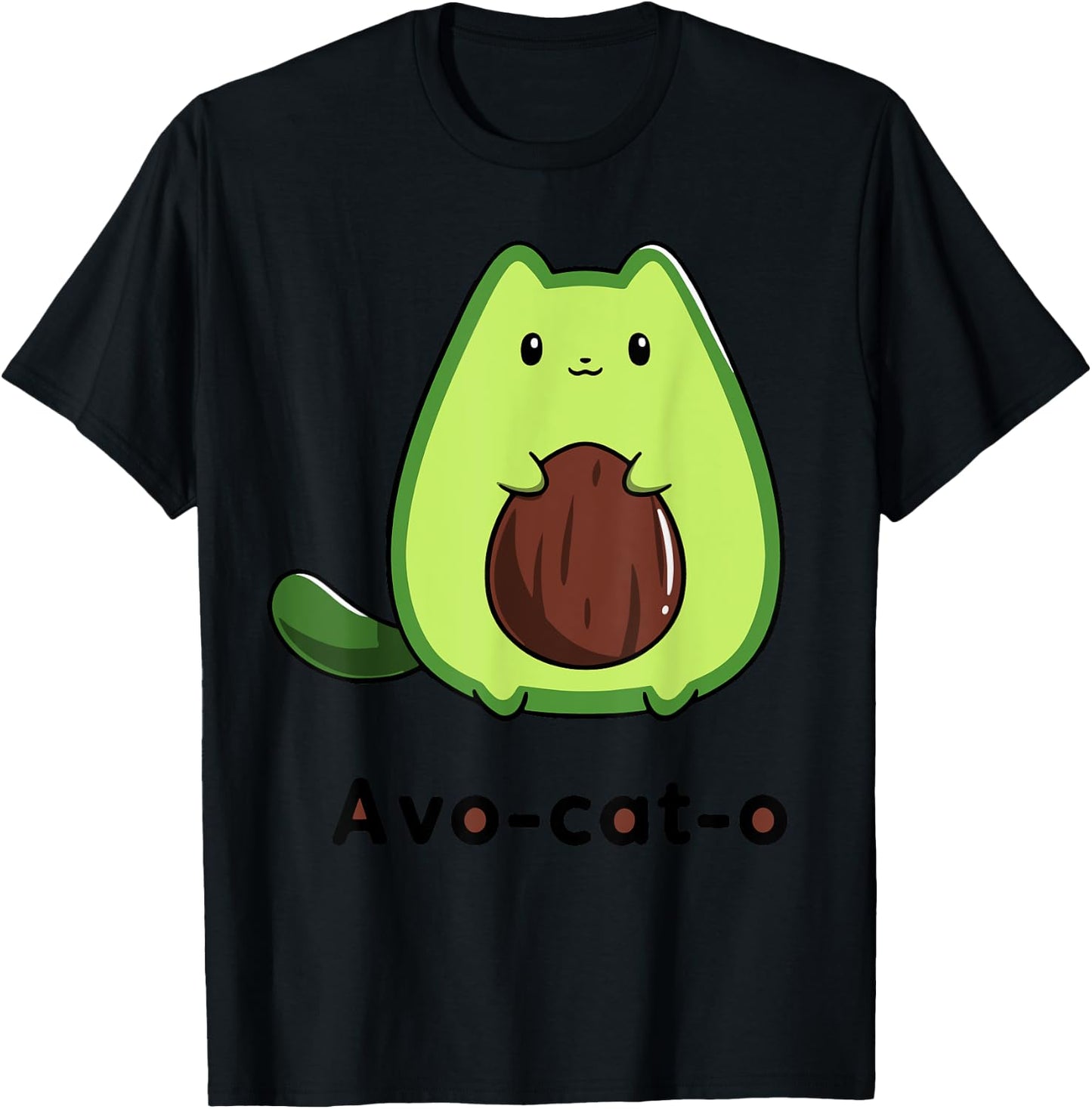 Avo-cat-o Classic Arts Avocados T-Shirt - T-Shirt | Black