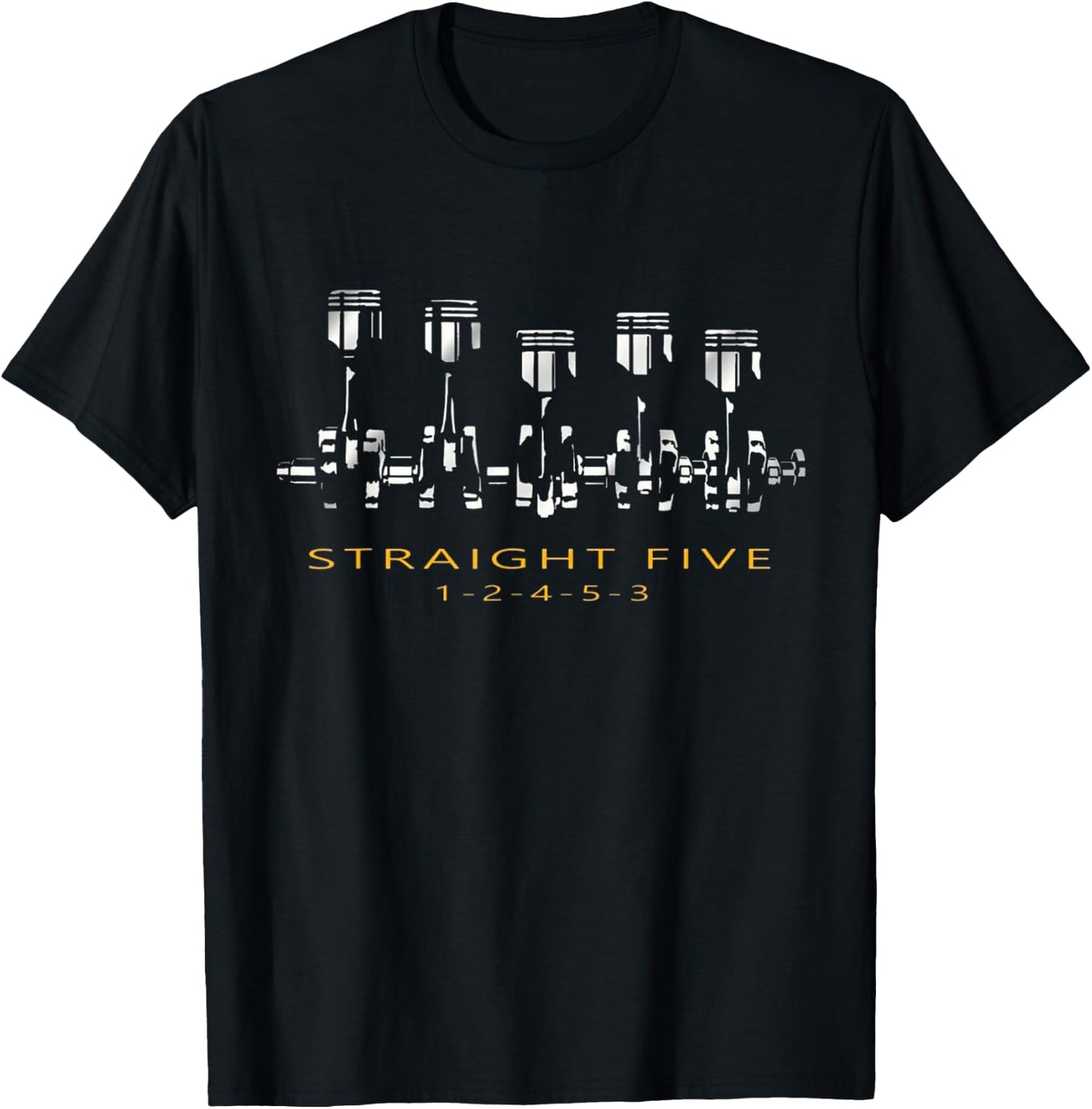 5 Cylinder Engine Lover - Turbo V70R Enthusias T-Shirt - T-Shirt | Black