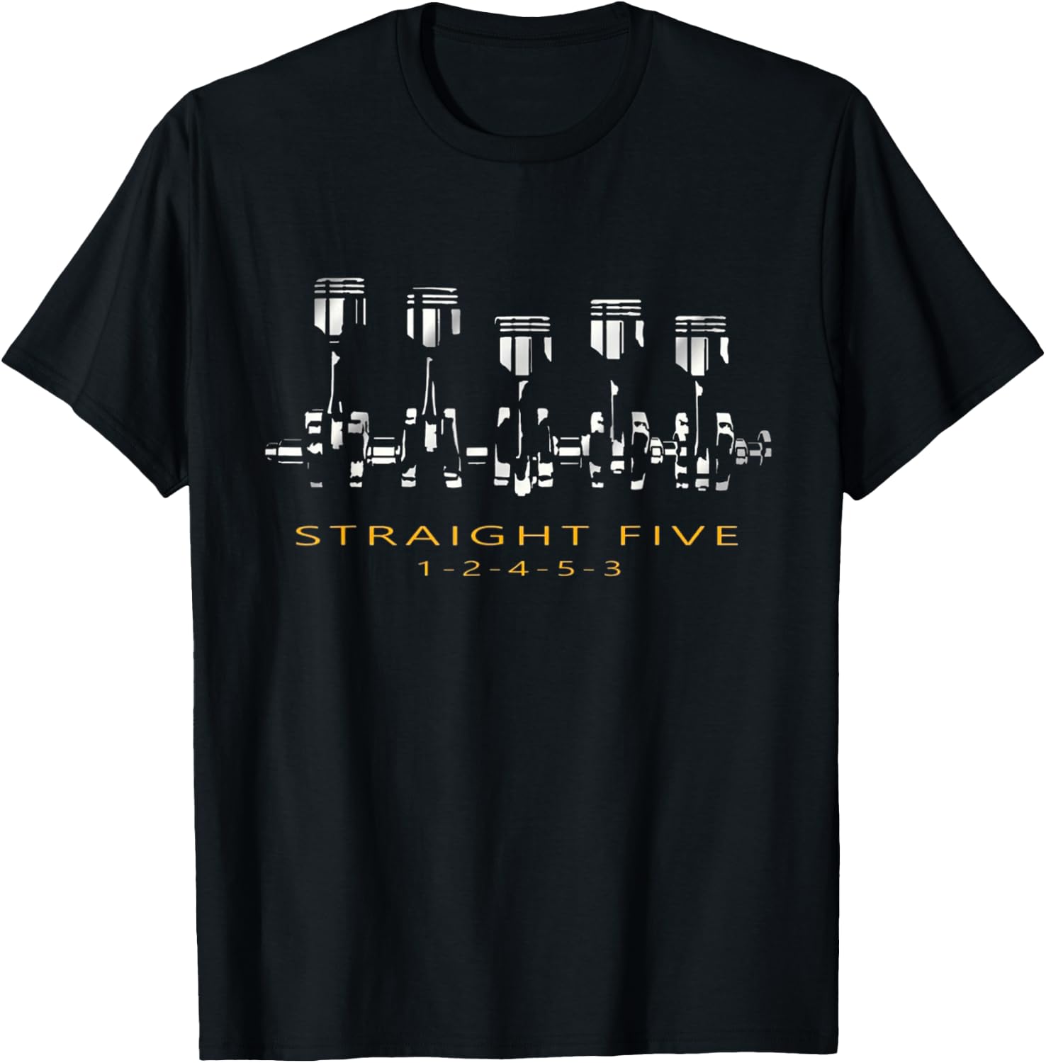 5 Cylinder Engine Lover - Turbo V70R Enthusias T-Shirt - T-Shirt | Black