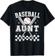 Baseball Aunt Of A Baseball Player Auntie T-Shirt - T-Shirt | Black