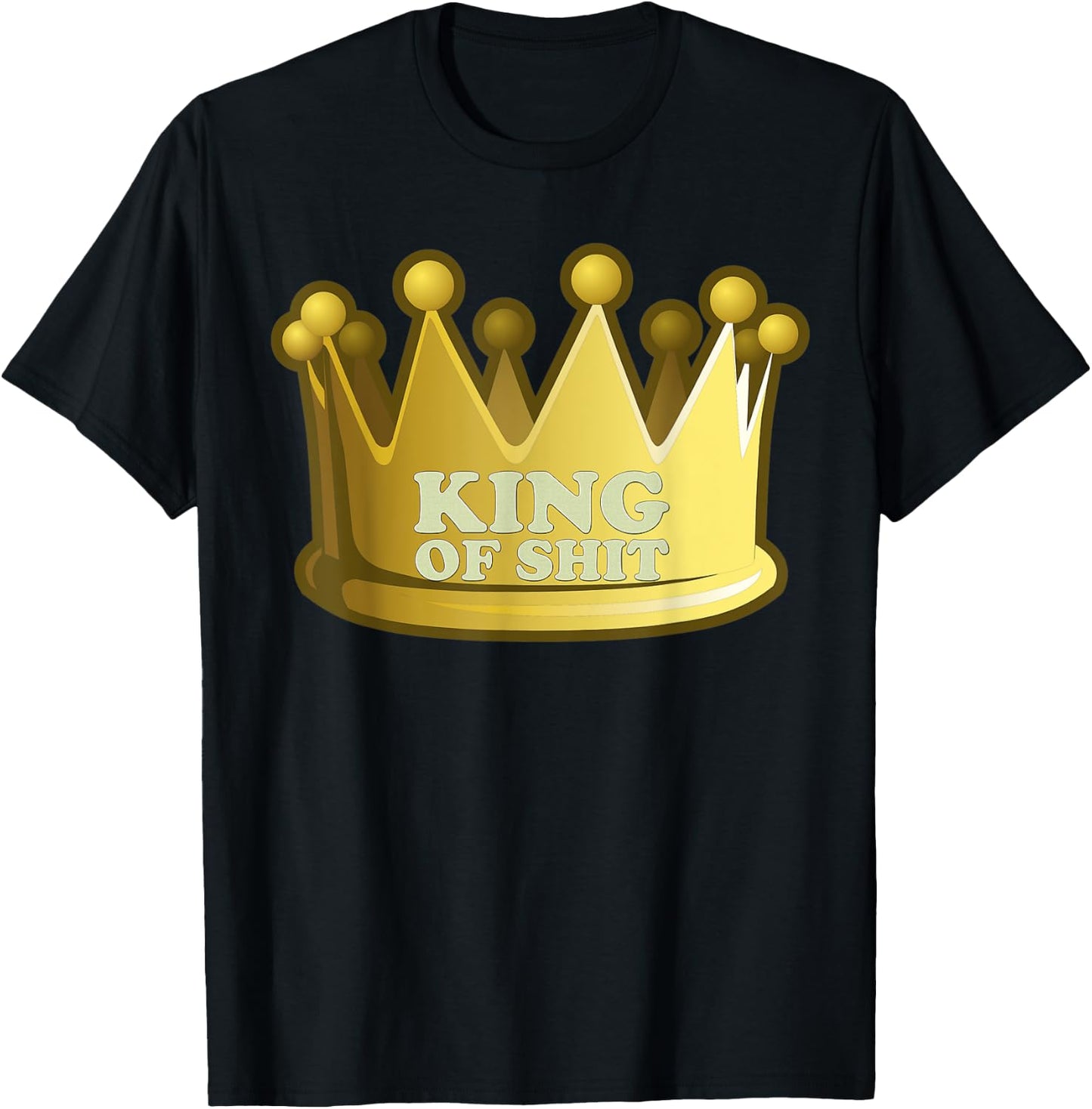 King Of Shit Funny Scientist Toilet Joke Gag Gift T-Shirt - T-Shirt | Black