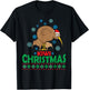 funny Xmas Santa Claus ugly Christmas kiwi bird Ugly Christmas with Kiwi Bird from New Zealand T-Shirt - T-Shirt | Black