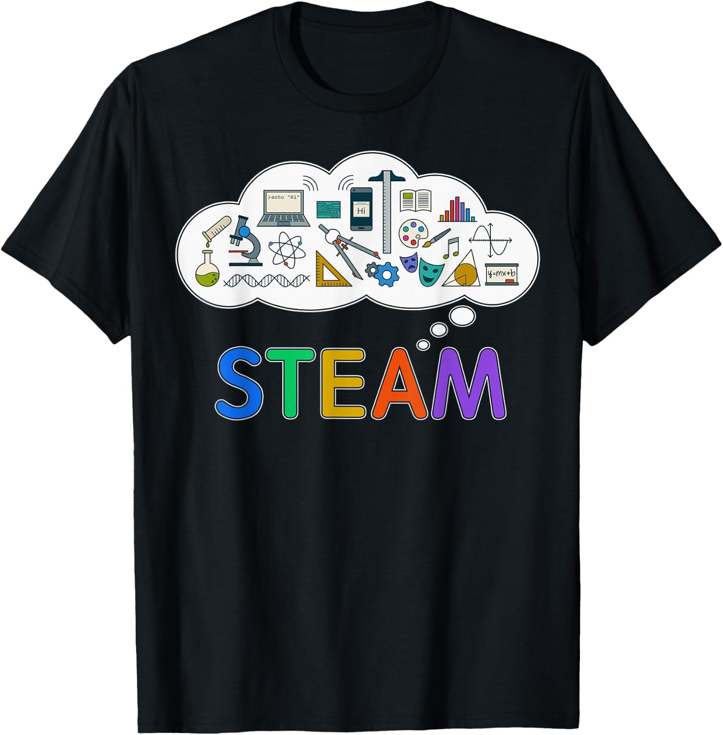 Back to School STEM and STEAM Shirt for Teachers and Kids T-Shirt - T-Shirt | Black