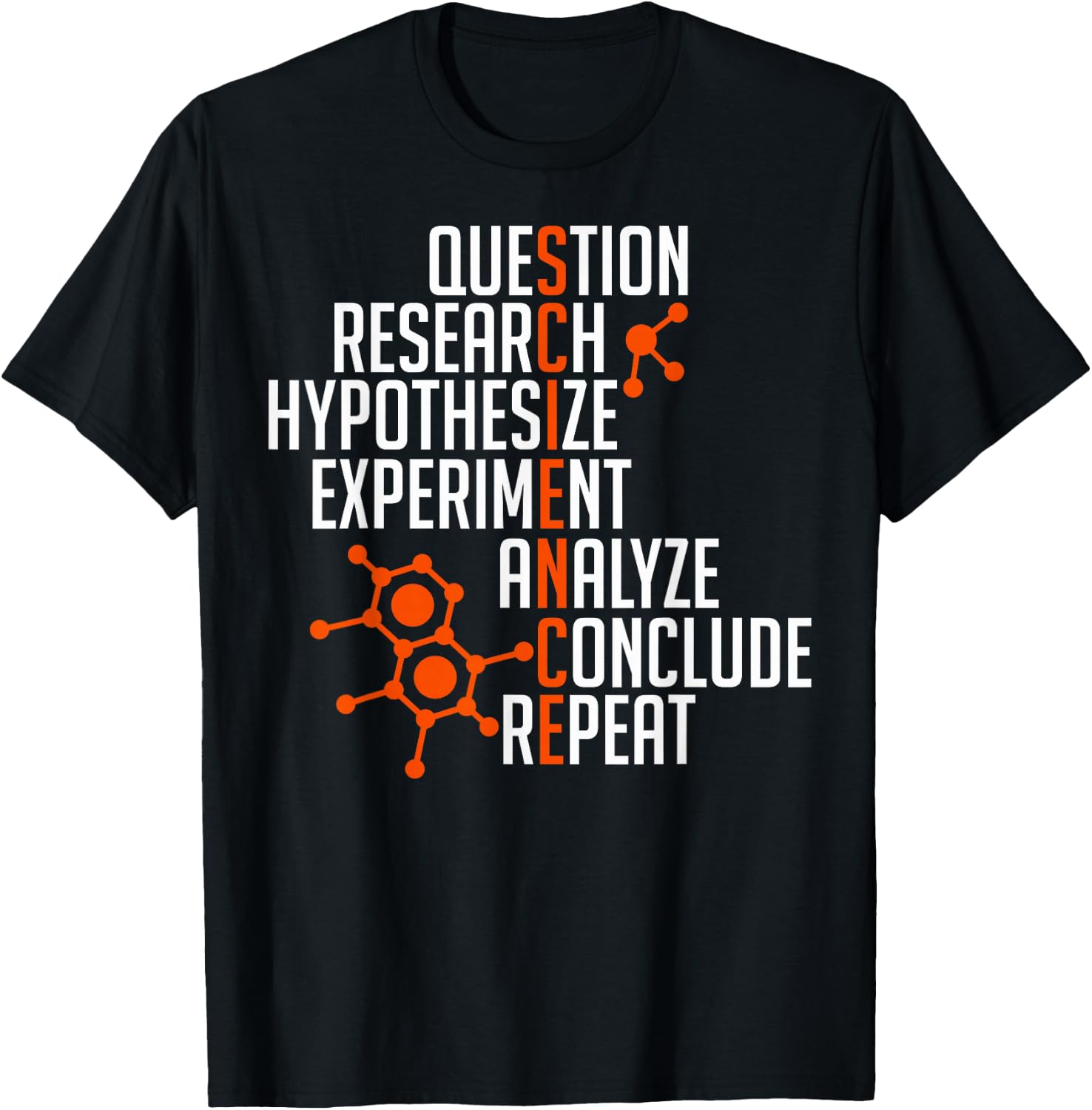 Scientific Method Crossword Shirt T-Shirt - T-Shirt | Black