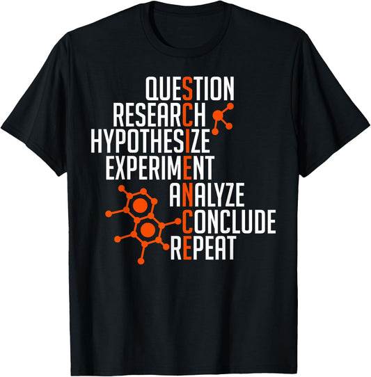 Scientific Method Crossword Shirt T-Shirt - T-Shirt | Black