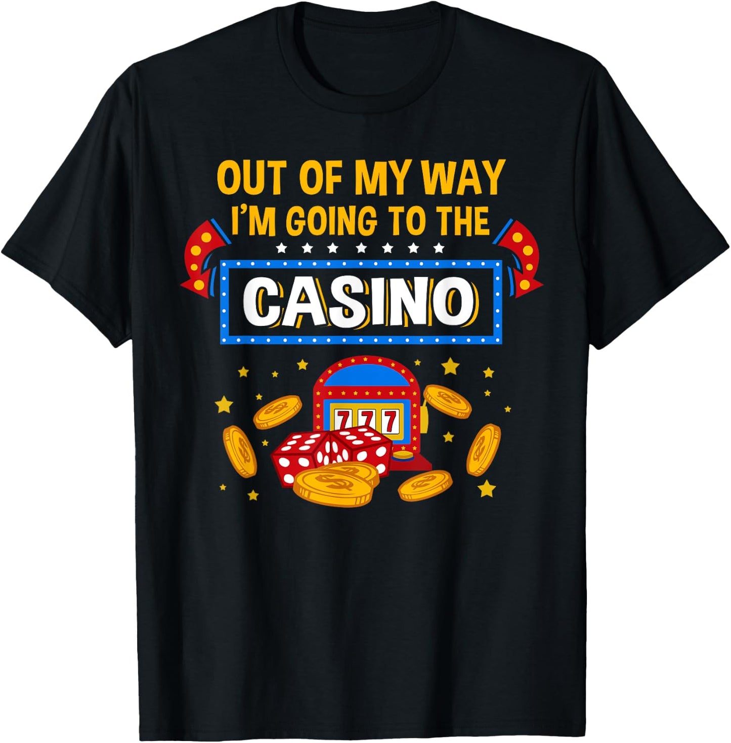 Funny Casino Design Women Casino Gambler Gambling T-Shirt - T-Shirt | Black