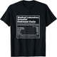 Nutritional Facts Science Medical Laboratory Scientist T-Shirt - T-Shirt | Black