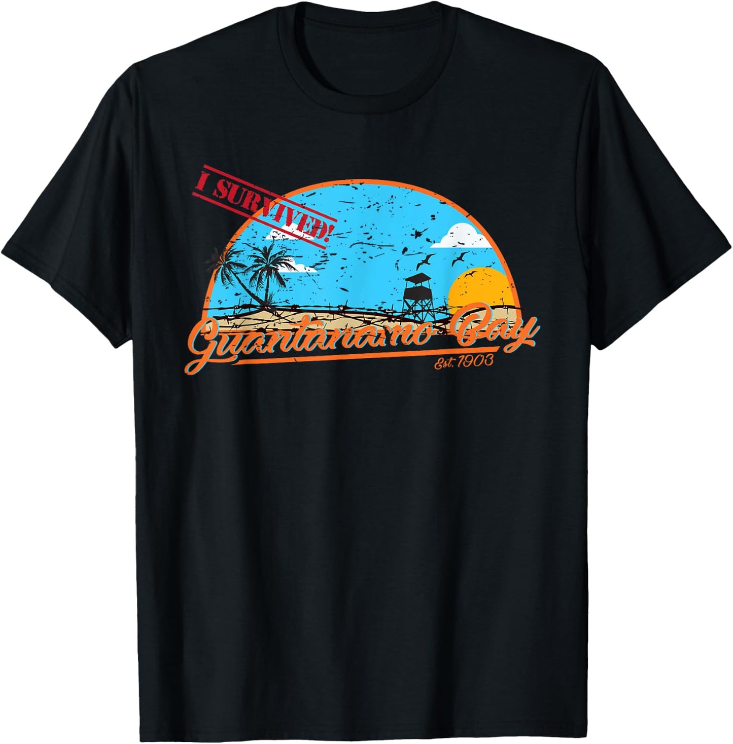 I Survived - Guantanamo Bay T-Shirt - T-Shirt | Black