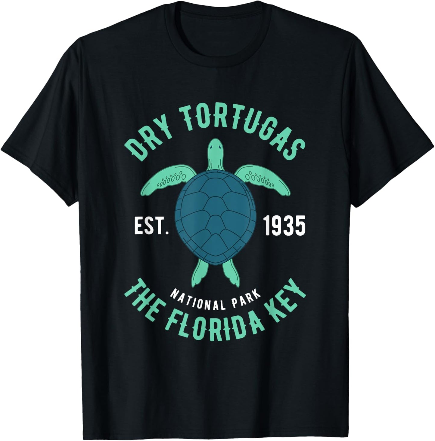 Dry Tortugas National Park Florida Keys Scuba Diving Turtle T-Shirt - T-Shirt | Black