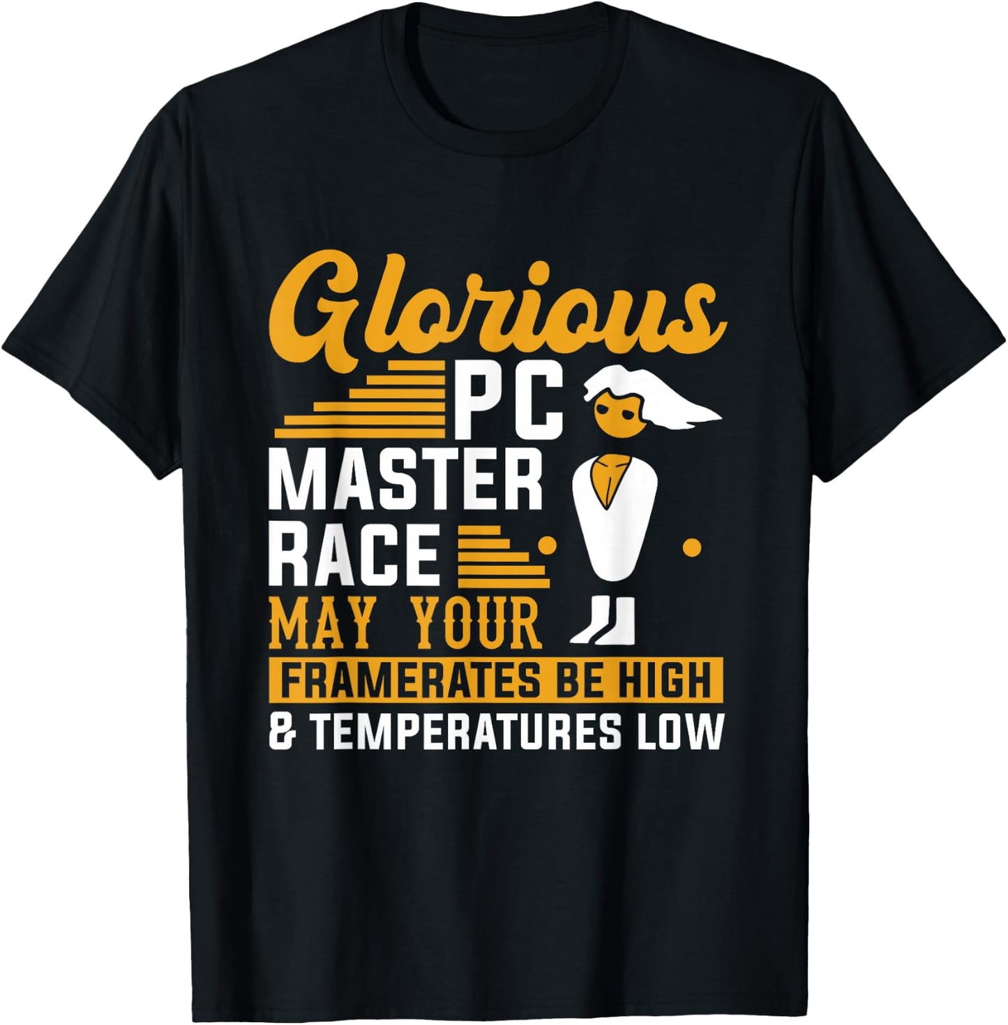 PC Computer Master Race CPU Framerate High Gaming Gift Gamer T-Shirt - T-Shirt | Black
