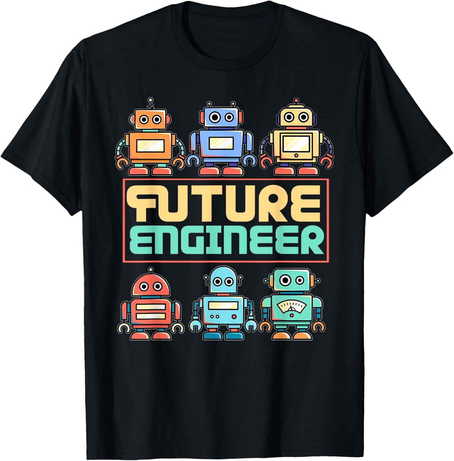 Future robot engineer child robot T-Shirt - T-Shirt | Black