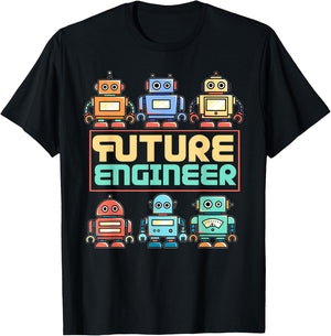 Future robot engineer child robot T-Shirt - T-Shirt | Black