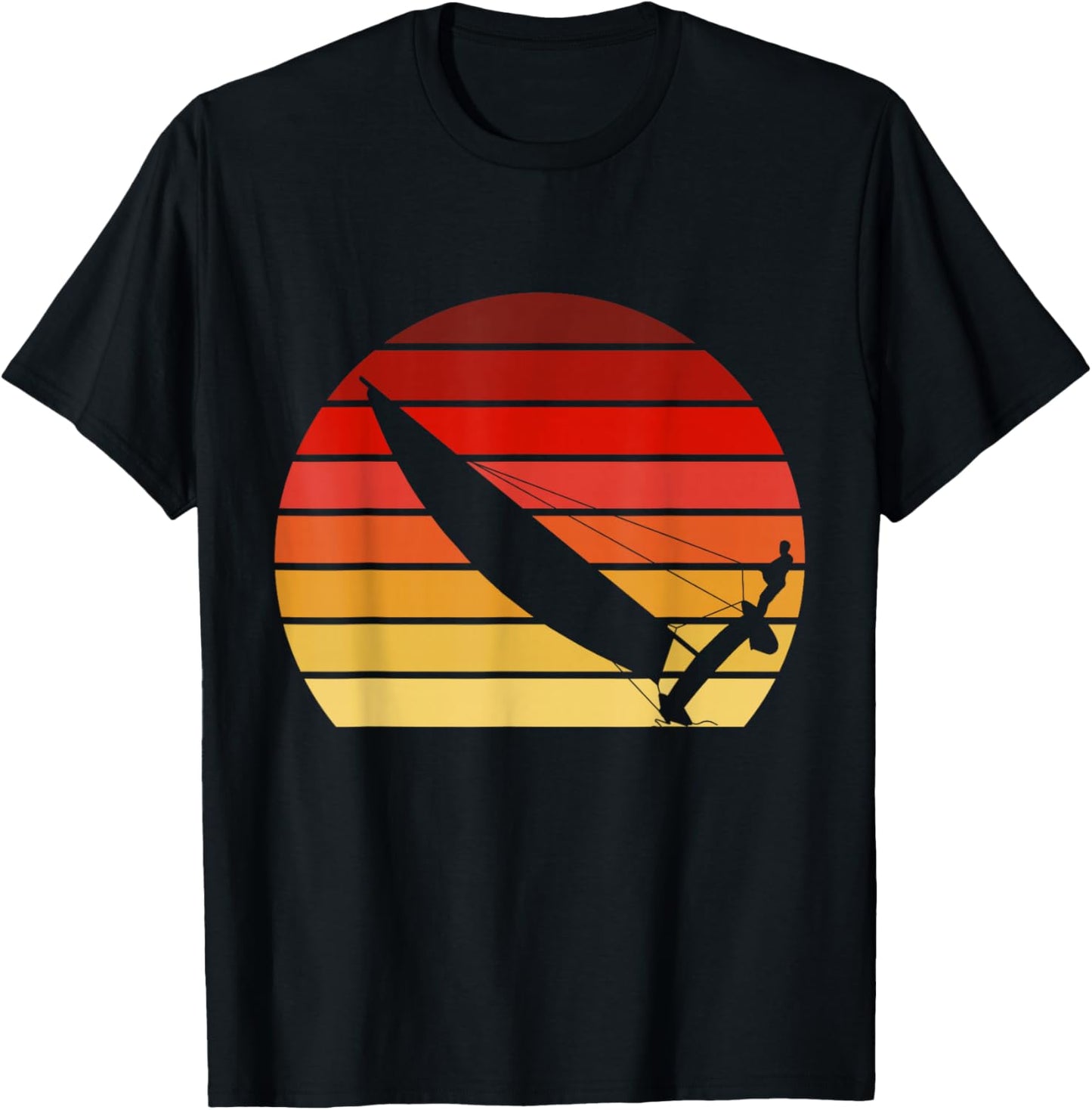 Sunset Catamaran Sailing T-Shirt - T-Shirt | Black
