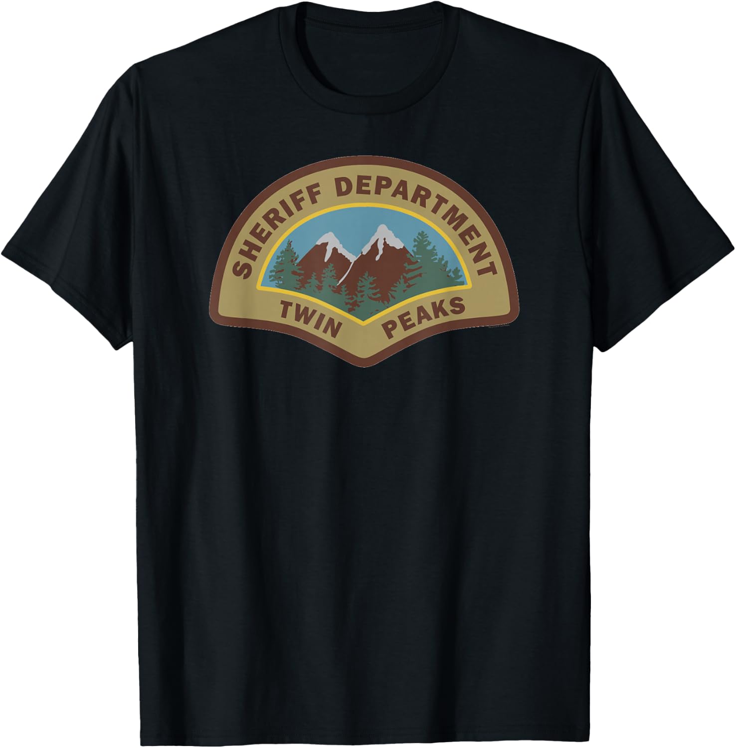 Twin Peaks - Sheriff Department T-Shirt - T-Shirt | Black