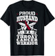 Proud Husband Of A Throat Cancer Warrior Awareness Ribbon T-Shirt - T-Shirt | Black