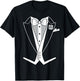 Tuxedo Tailcoat White Tie T-Shirt - T-Shirt | Black