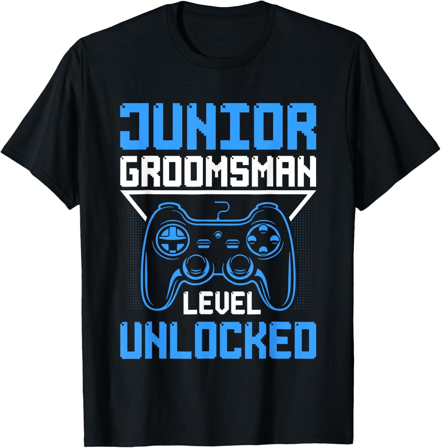 Cute Junior Groomsman Gaming Wedding Party Jr Boys Gift T-Shirt - T-Shirt | Black