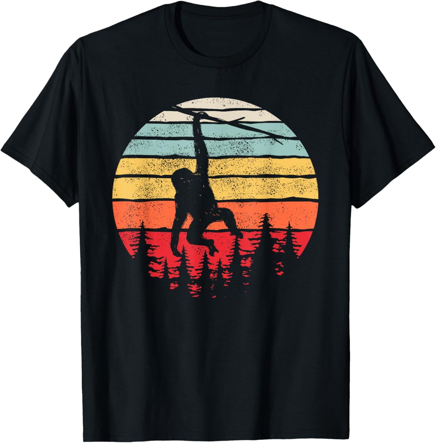 Vintage Retro Monkey Shirt Wild Animal Lover Gift T-Shirt - T-Shirt | Black