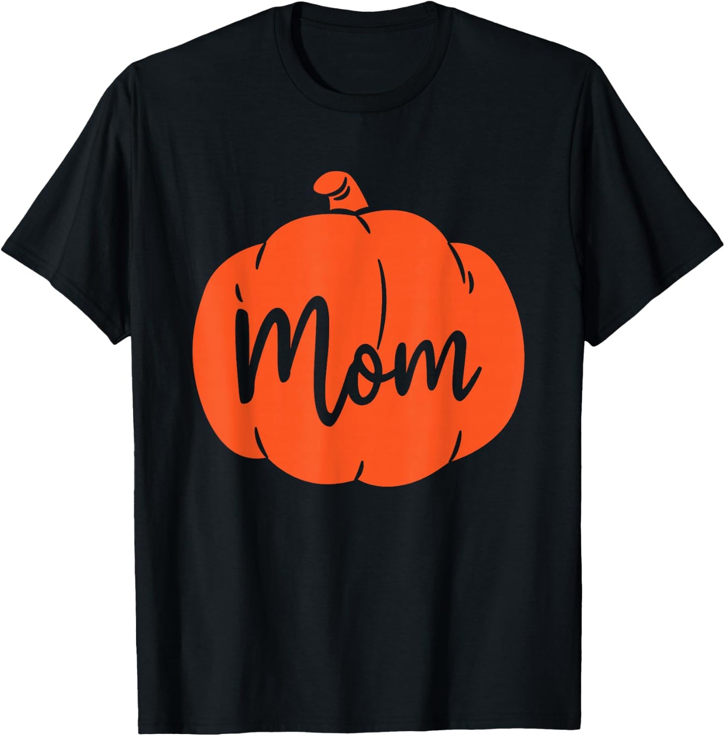 Pumpkin Mom Mother Matching Family Halloween T-Shirt - T-Shirt | Black