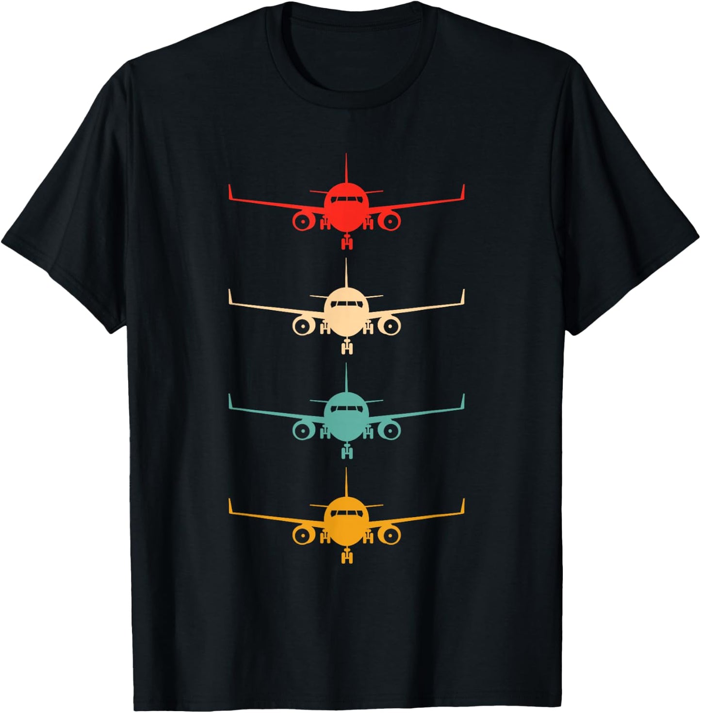 Aviation Airplane Flying Airline Funny Vintage Pilot Small T-Shirt - T-Shirt | Black