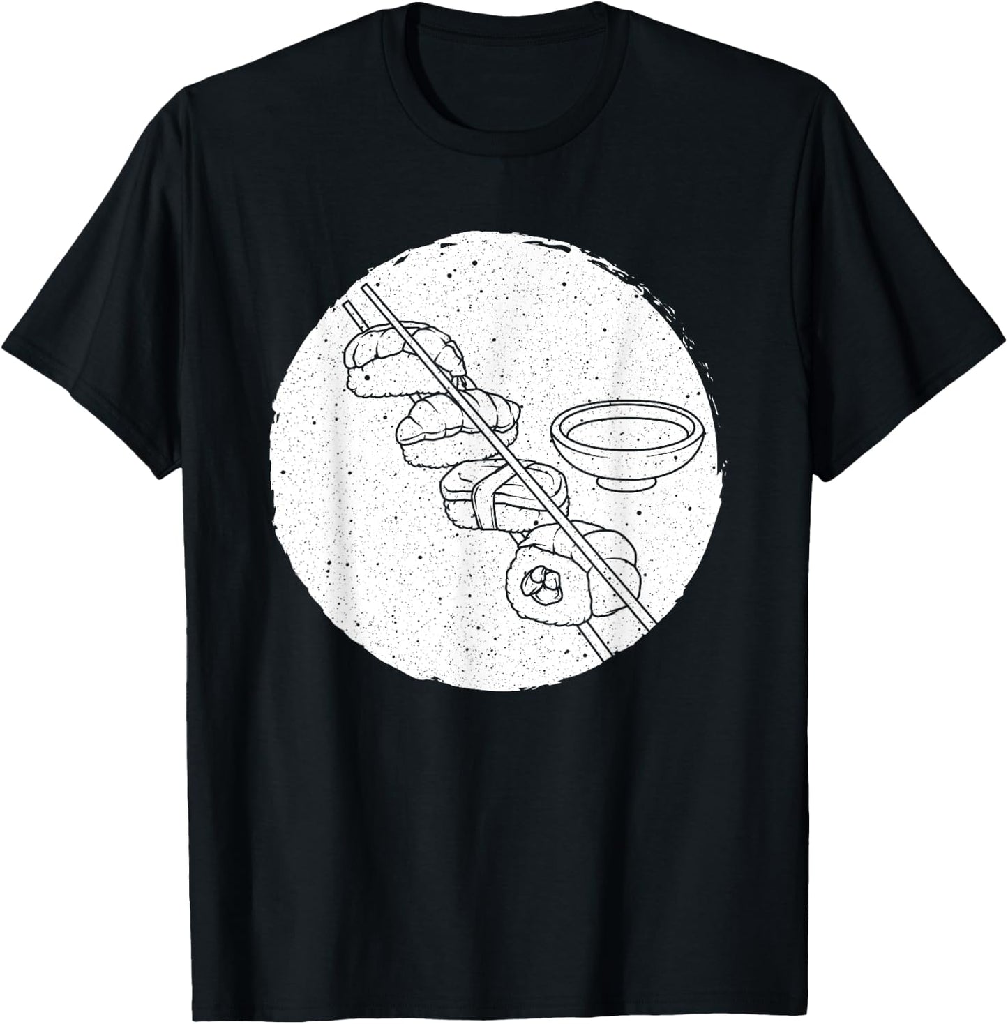 Funny Sushi Art Women Sushi Lover Japan Restaurant T-Shirt - T-Shirt | Black