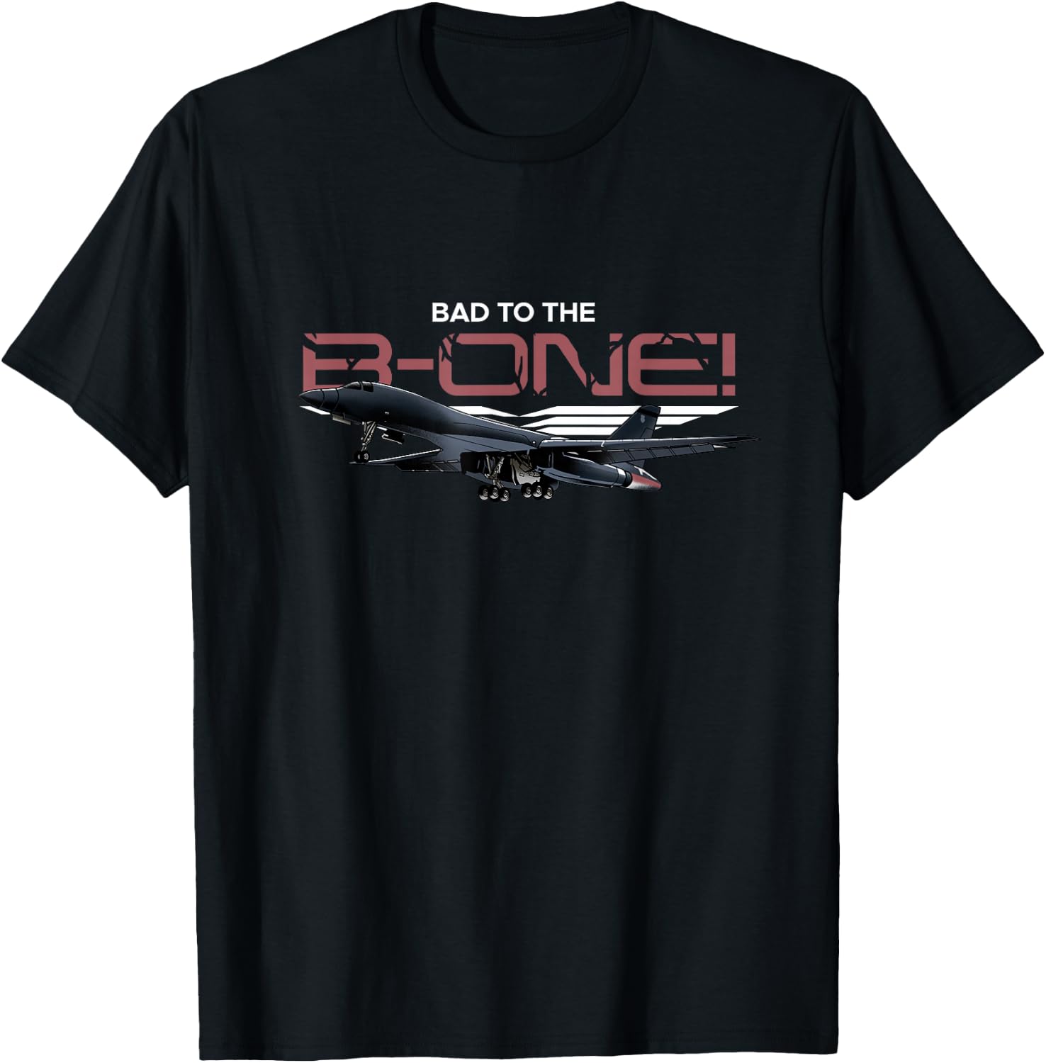 B1 Lancer Military Jet Bomber Airplane T-Shirt - T-Shirt | Black