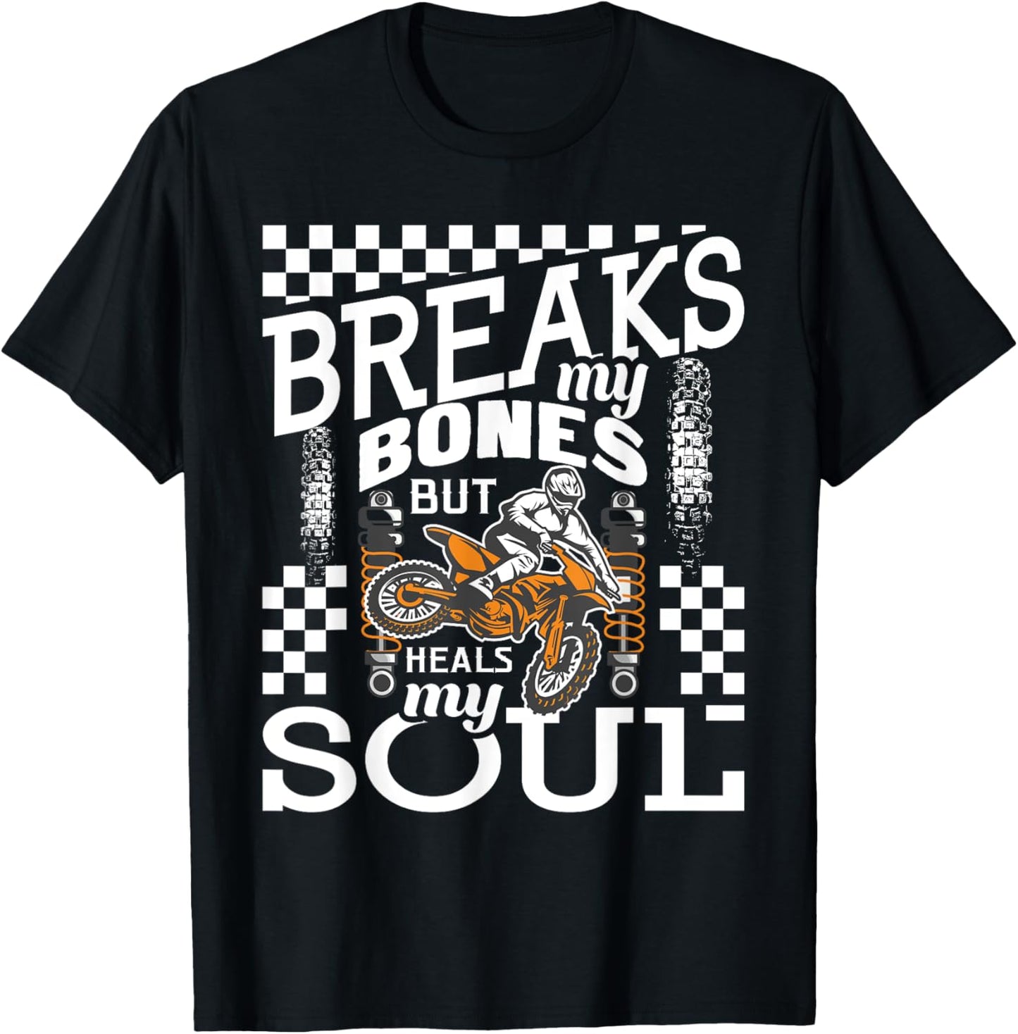 But Heals My Soul - Dirt Bike MX Bike Rider Motocross T-Shirt - T-Shirt | Black