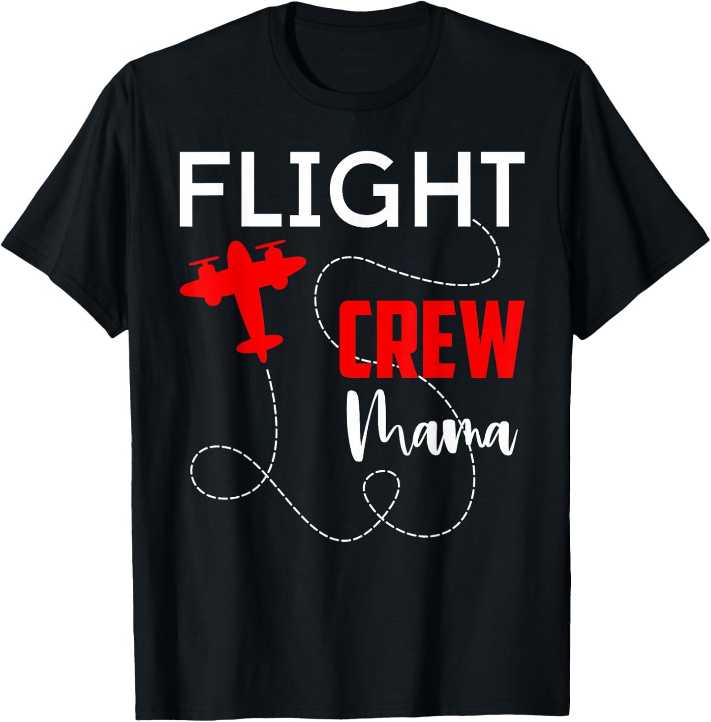 Flight Crew Mama Birthday Squad Pilot Aeroplane Family T-Shirt - T-Shirt | Black