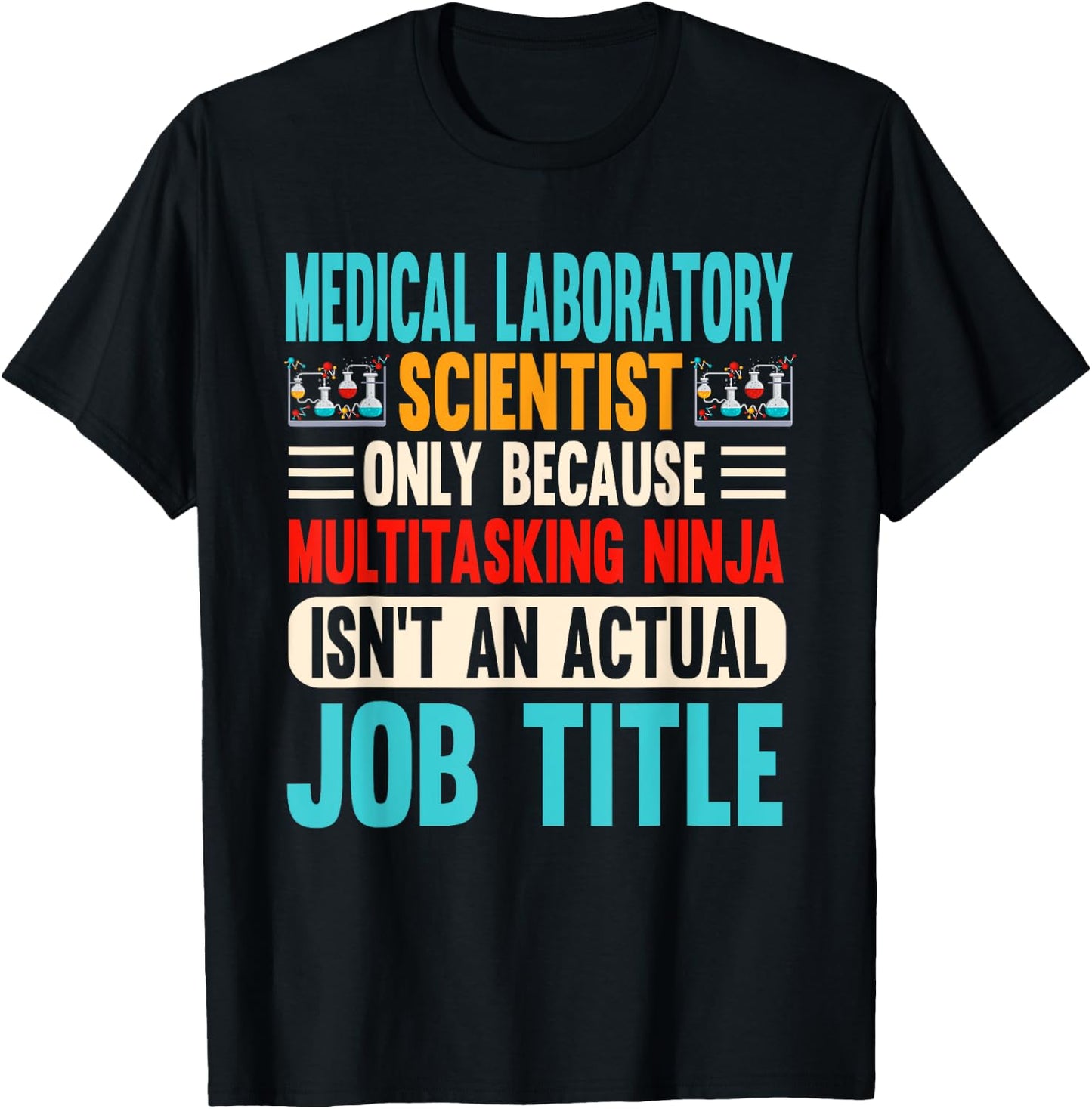 Medical Laboratory Scientist Clinical Tech MLS Retro Vintage T-Shirt - T-Shirt | Black