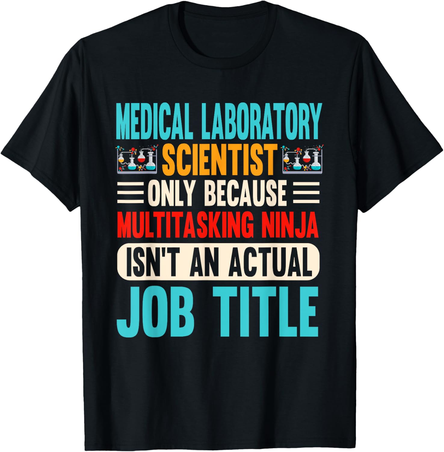 Medical Laboratory Scientist Clinical Tech MLS Retro Vintage T-Shirt - T-Shirt | Black