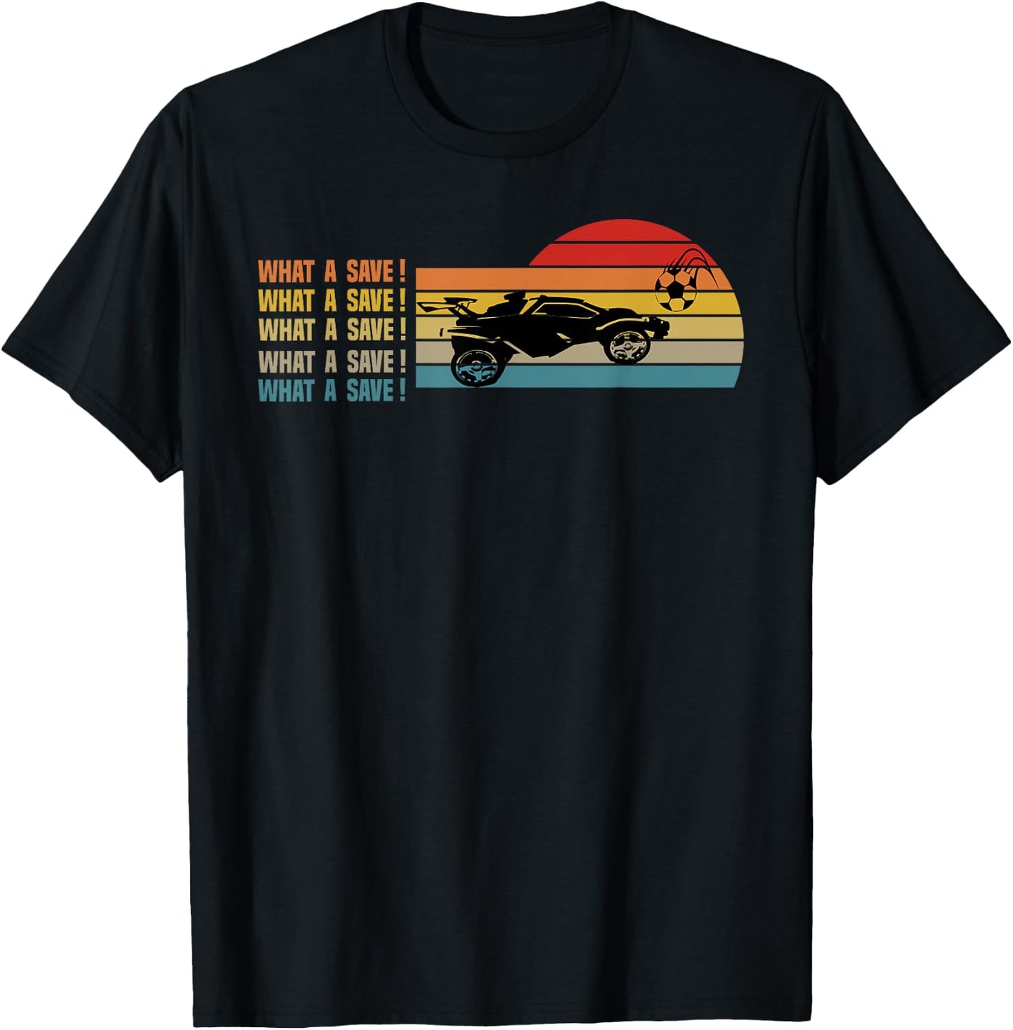 What a Rescue Vintage Retro Rocket Football car League T-Shirt - T-Shirt | Black