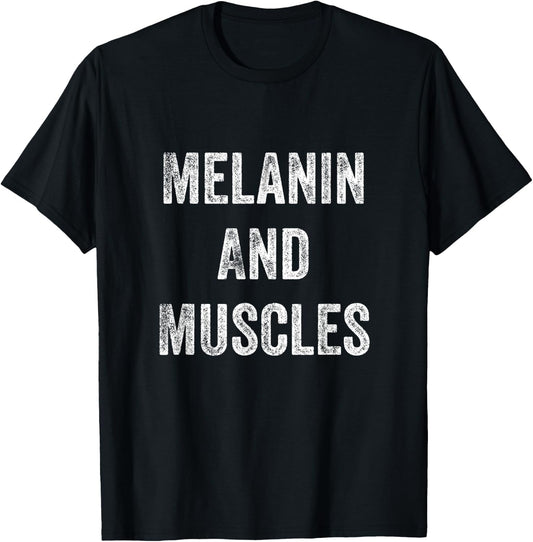 Black Pride Fitness Shirt Women | Melanin and Muscle T-Shirt - T-Shirt | Black