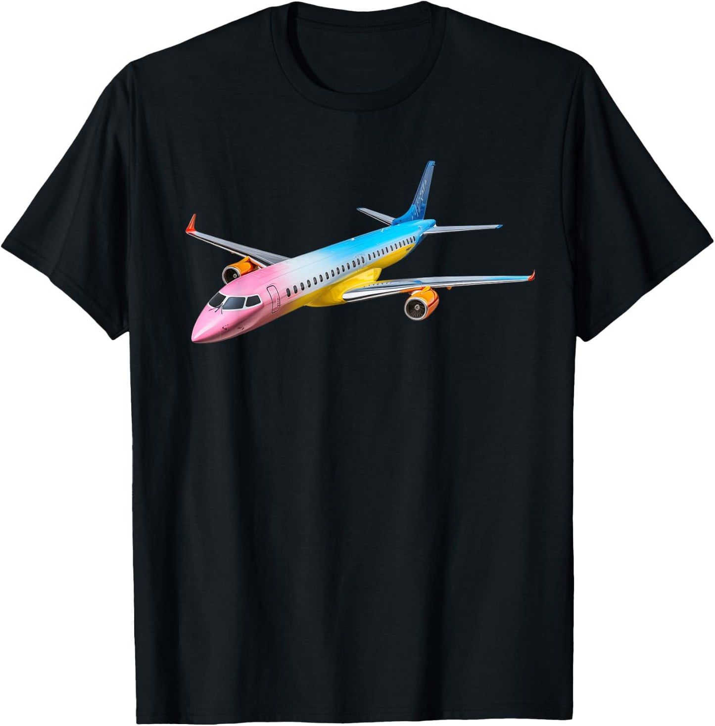Aviation ERJ 175 Embraer Airplane T-Shirt - T-Shirt | Black