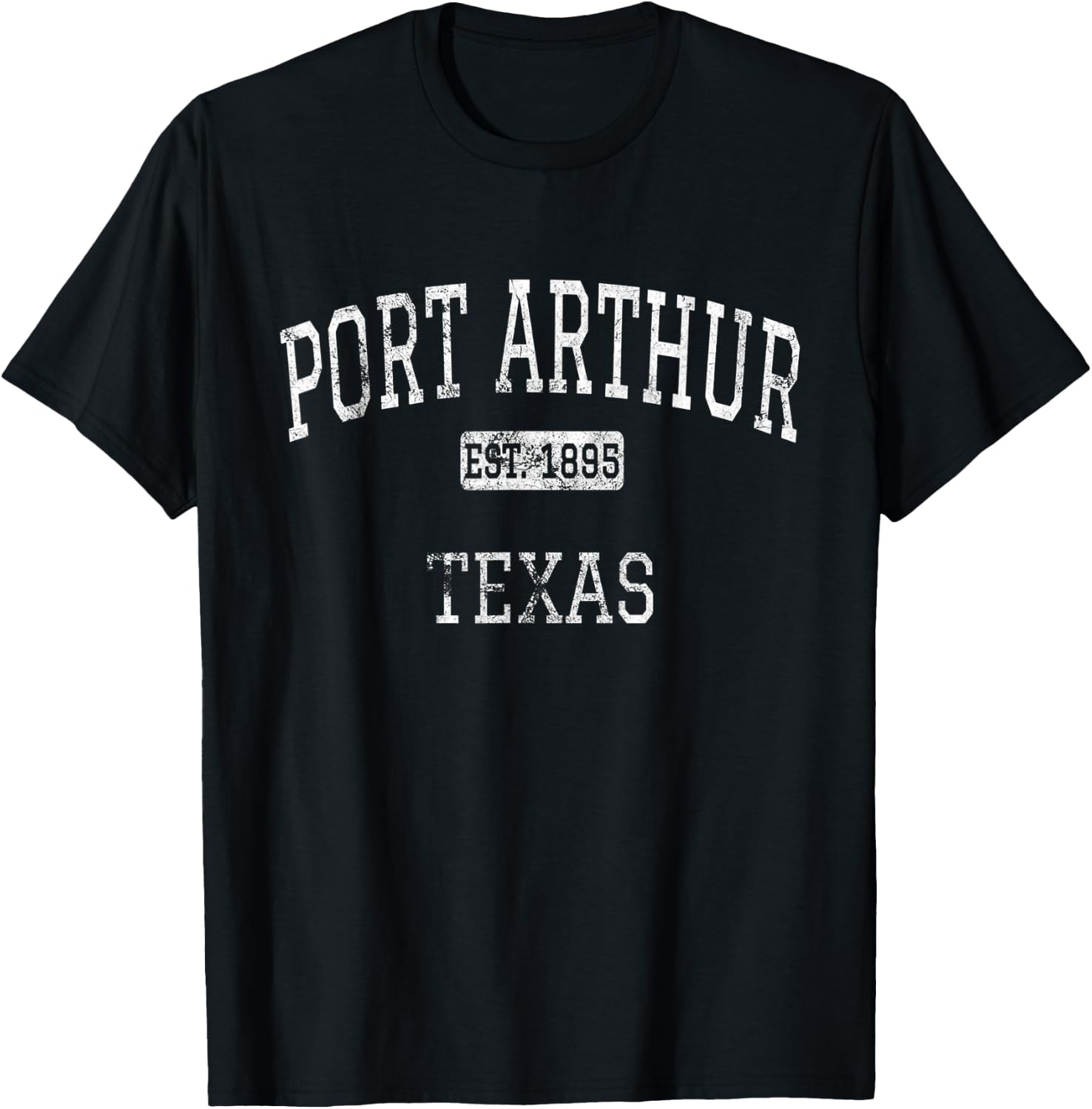 Port Arthur Texas TX Vintage T-Shirt - T-Shirt | Black