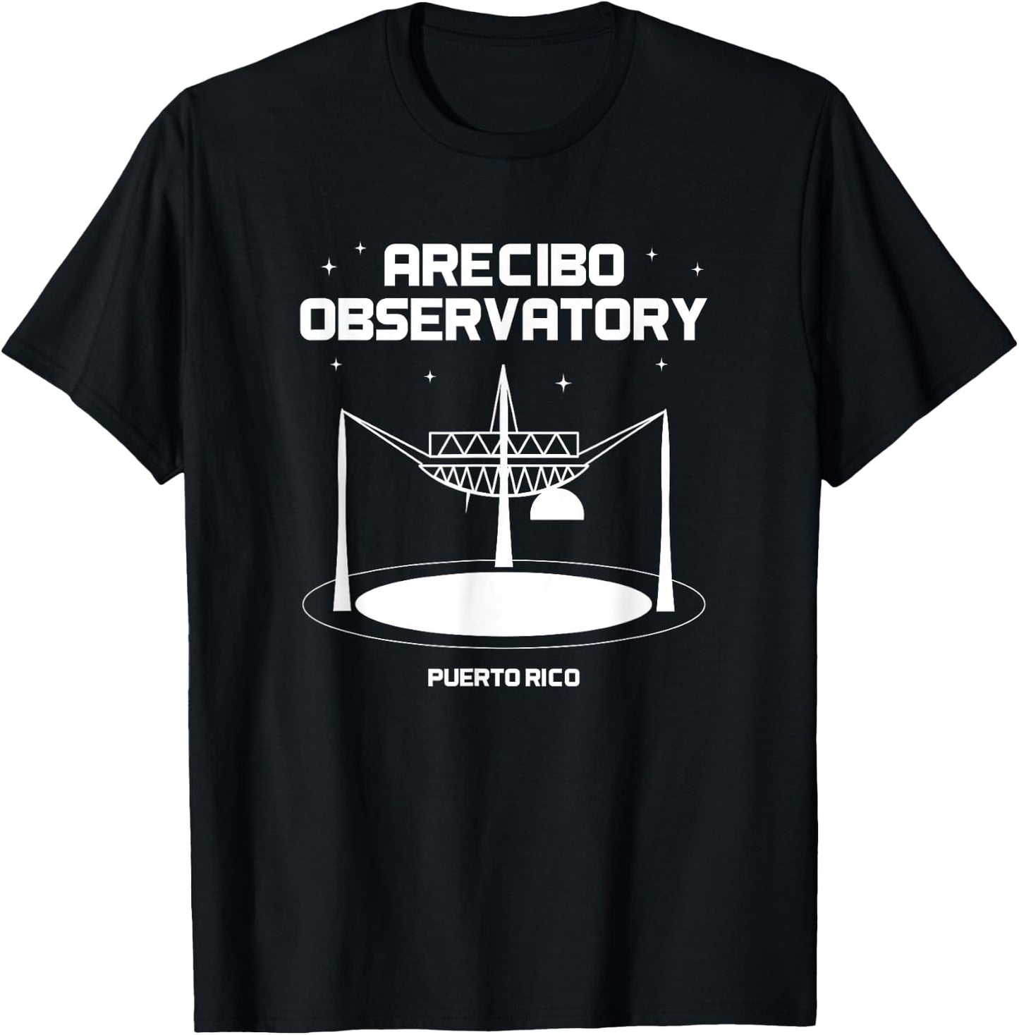Radio Telescope Puerto Rico Arecibo Observatory T-Shirt - T-Shirt | Black