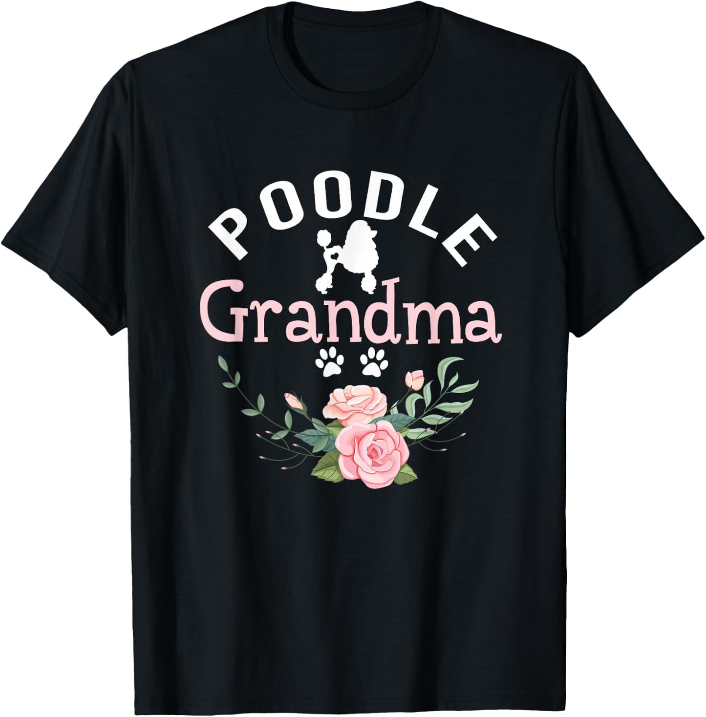 Poodle Grandma Gifts Mom Poodle Dog Lover Christmas T-Shirt - T-Shirt | Black