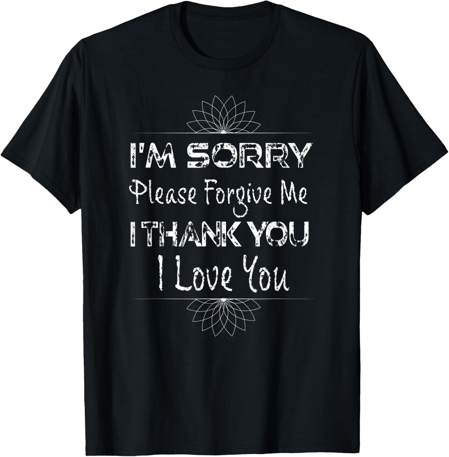 Ho'oponopono Mantra Shirt, Hawaiian Prayer, Lotus Meditation T-Shirt - T-Shirt | Black