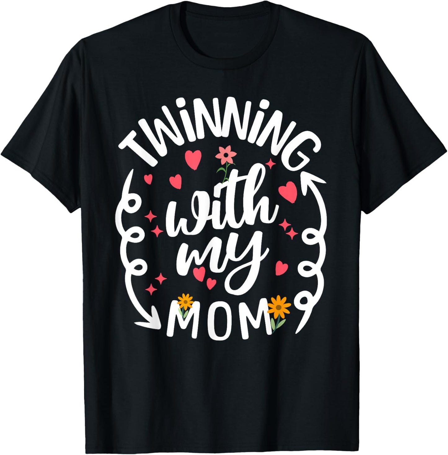 Twinning With My Mama Daughter Twin Matching Mom & Daughter T-Shirt - T-Shirt | Black