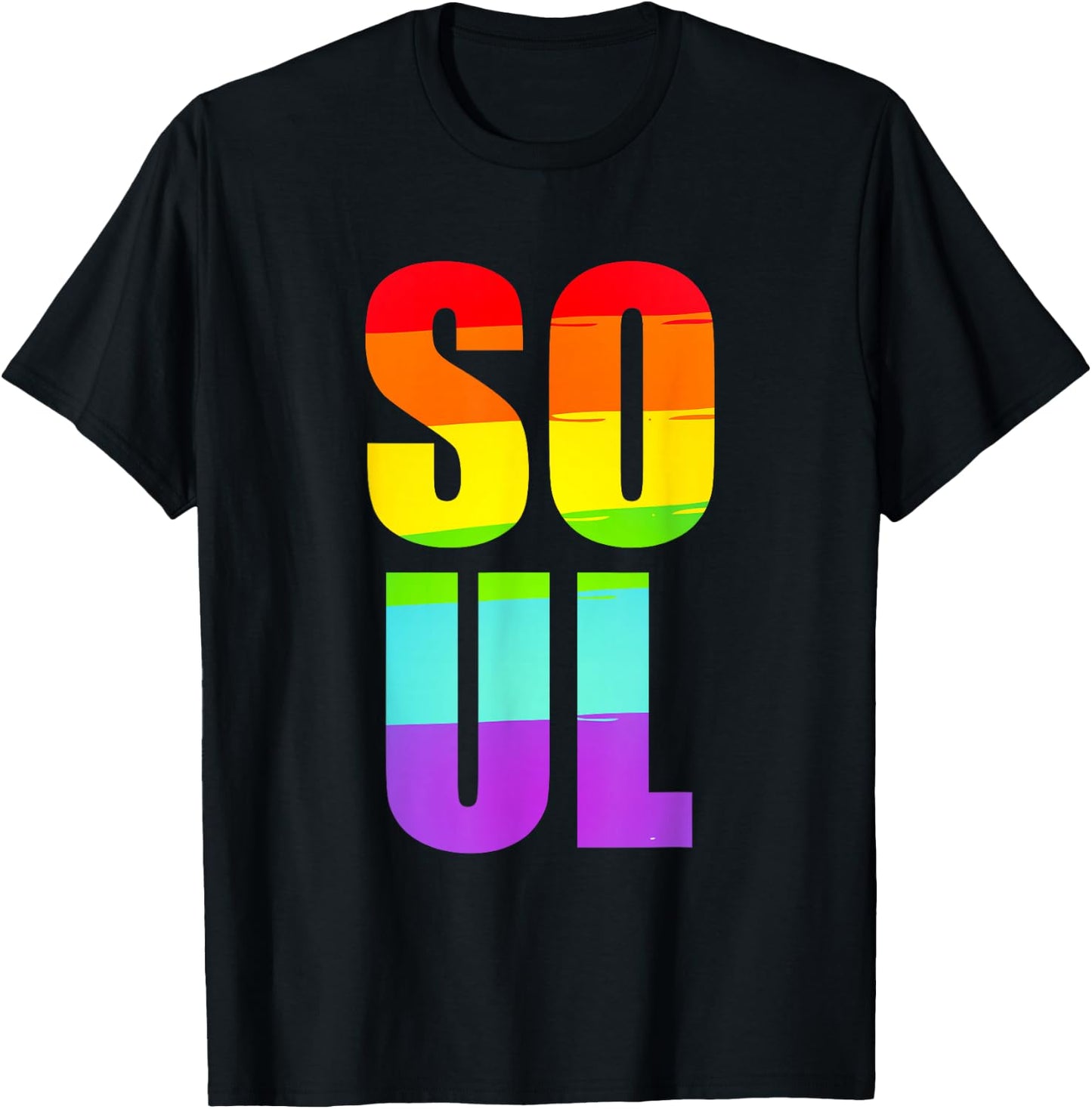 Soul Mate LGBTQ Pride Matching Gay Lesbian Couple Rainbow T-Shirt - T-Shirt | Black