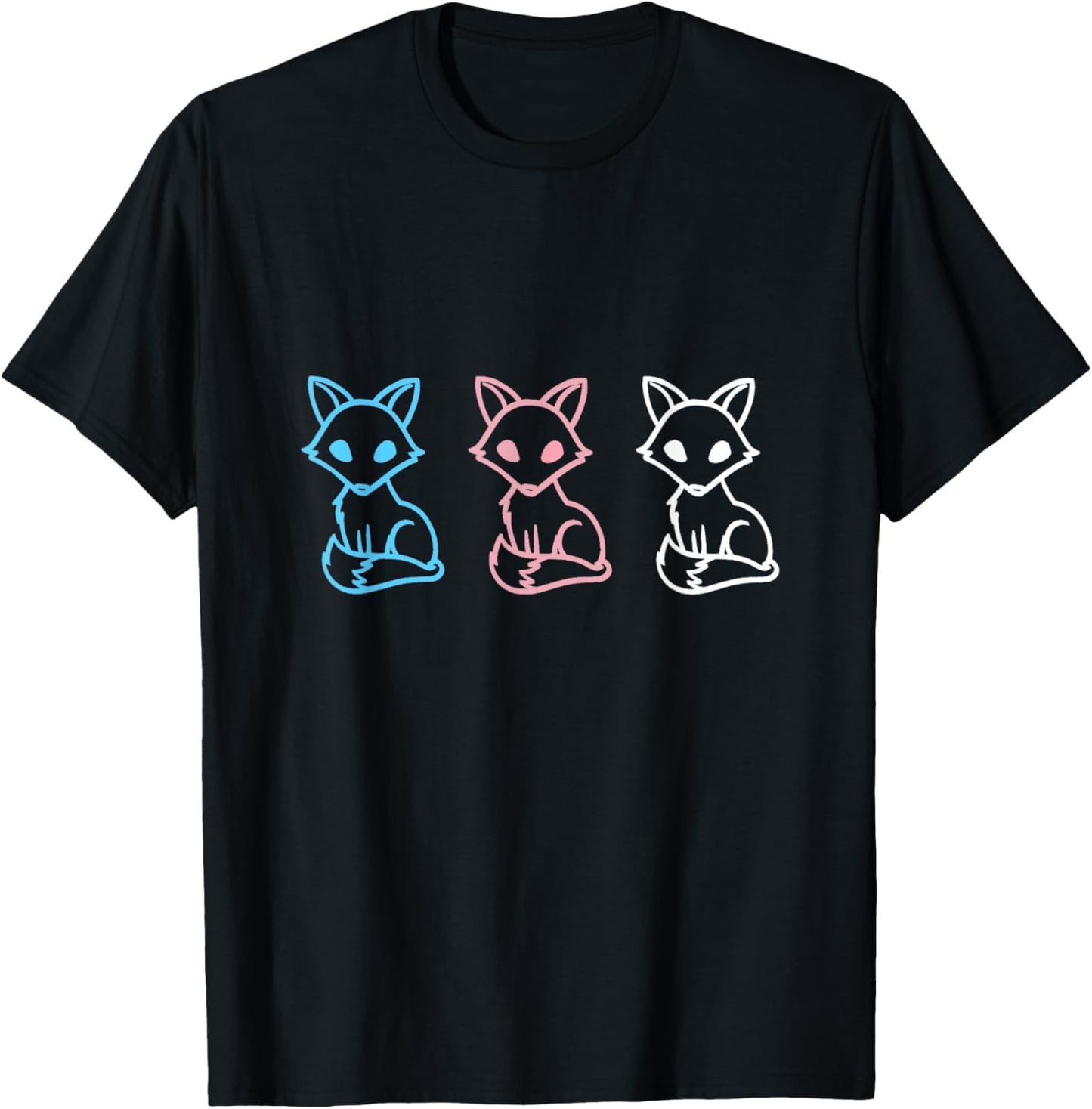 Cute Transgender Fox T-Shirt - T-Shirt | Black