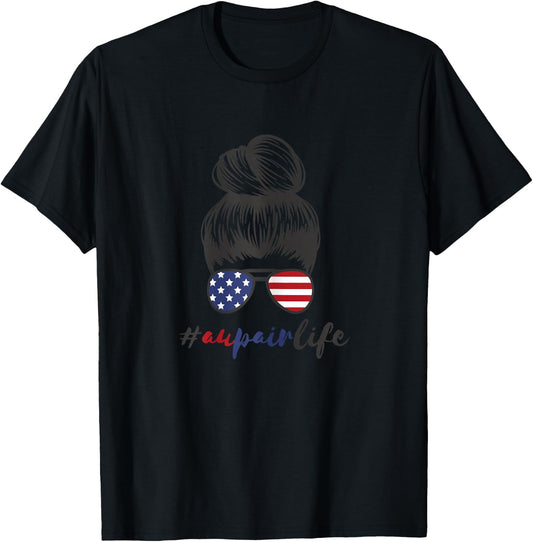 Au Pair America USA Foreign Year #Aupairlife Girls Aupair T-Shirt - T-Shirt | Black