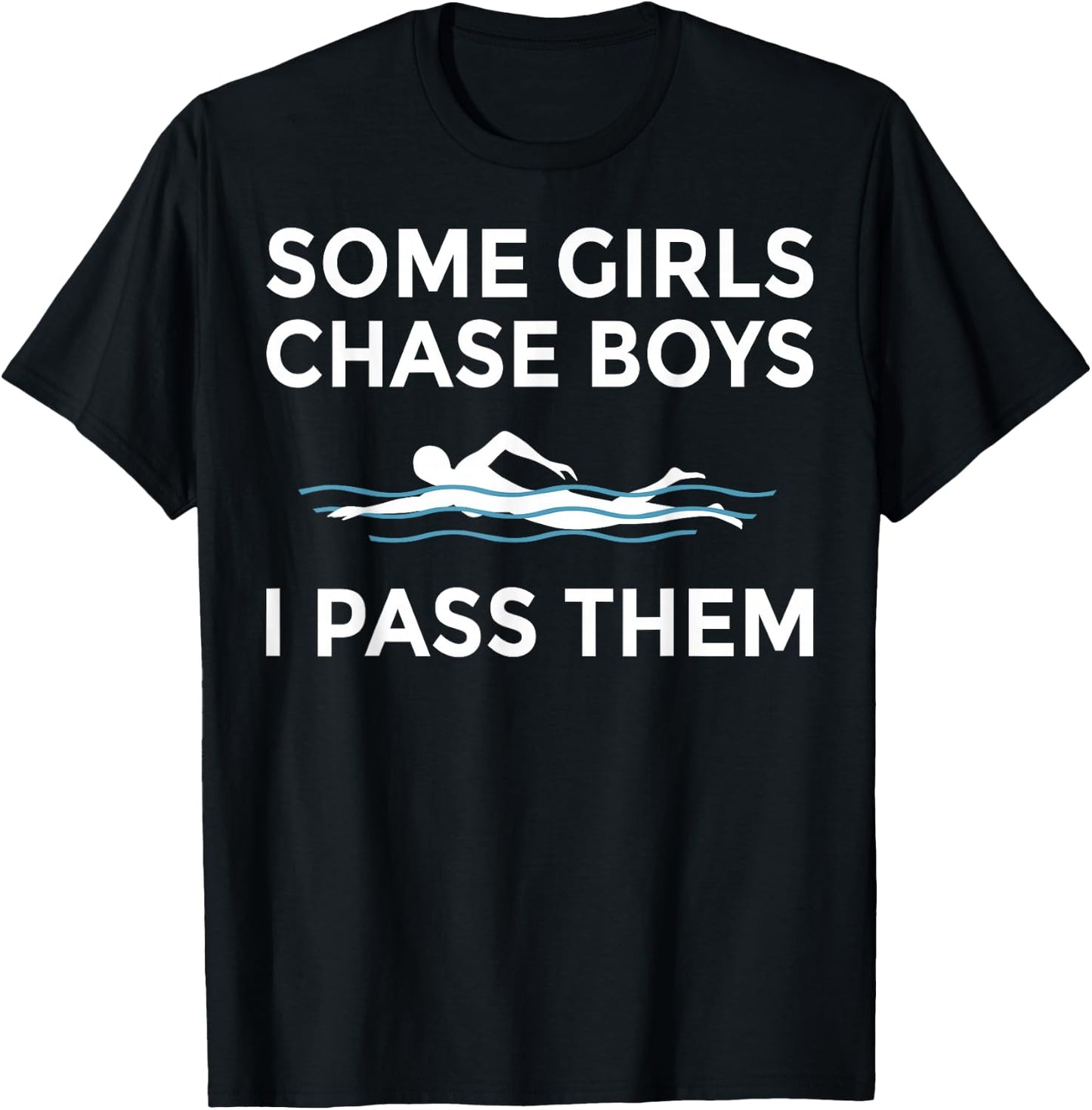 Funny Swimming Gift Girls Women Swim Athletes Swimmer T-Shirt - T-Shirt | Black